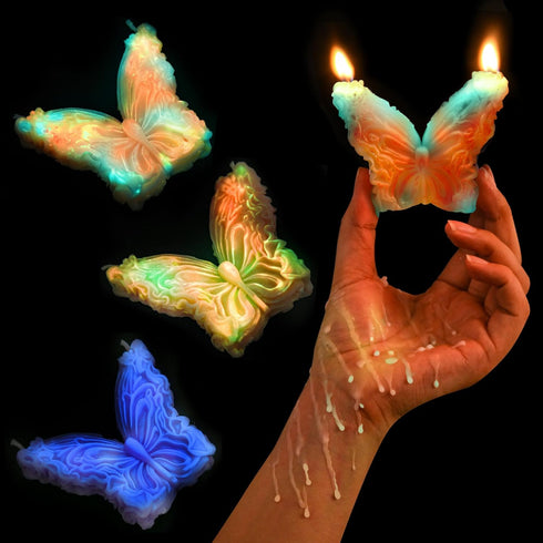 SUPXYC 3PCS Low Temperature Candles, Low Heat Body Safe Candles Wax Play for