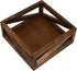 Rustic Brown Flat Napkin Holder by OwlGift, Solid Wood for Kitchen Table, Farmhouse Style Décor