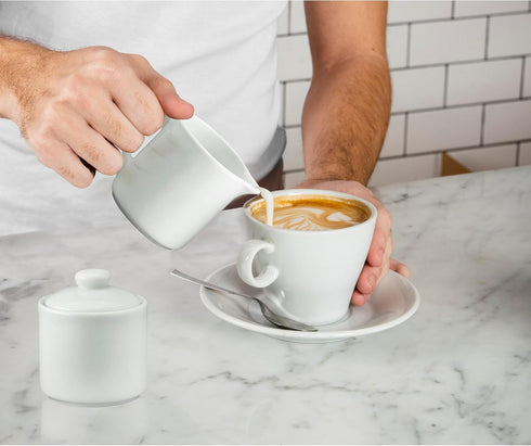 HIC Kitchen Sugar and Creamer Set, Fine Porcelain, 2-Piece