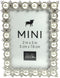 Studio Decor Silver Tone Imitation Pearl Metal Mini Picture Frame, 2 x 3