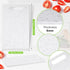 2 Pcs Small Cutting Board for Kitchen Mini Plastic Cutting Board Set Bar Dishwasher Safe Granite Color Cutting Board for Camping Food Fruits Prep Vegetables Easy Grip (White, 6" x 10")