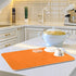 Orange Halloween Day Dish Drying Mat for Kitchen Counter, Absorbent Microfiber Drying Dish Pad, 16 x 18 Inch