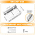 White Aluminum Fence Bracket for Vinyl Fencing, Heavy Duty Metal Replacement for 2.75in Plastic Bracket