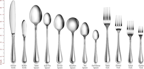 New Star Foodservice 58222 Slimline Pattern Iced Tea Spoon, 7.5-Inch, 18/0 Stainless Steel, Set of 12