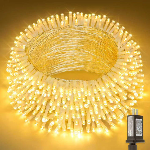 YOUNGAR 98FT String Lights Outdoor, 8 Modes Fairy Twinkle Christmas 200 LED
