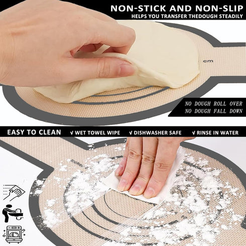 Silicone Bread Sling: KITMAL Non Stick Baking Mat for Dutch Oven, Reusable with Long Handles for Sourdough Baking