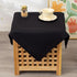 24 24 Inch Small Square Solid Black Tablecloth x Washable Fabric Table Cloth Wrinkle Resistant Polyester Table Cover