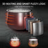 Bear Rice Cooker 3 Cups (Uncooked), 3D Heating & Fuzzy Logic, Healthy Nonstick Small Rice Cooker, White