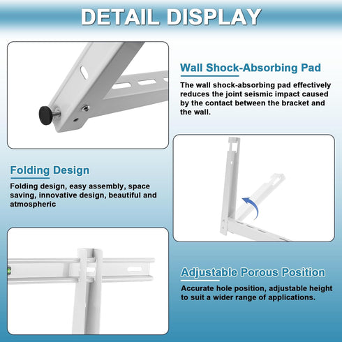 Cenipar Mini Split Mounting Bracket for 7000 Btu to 12000 Btu Mini Split Air Conditioner, Supports Up to 400 Lbs