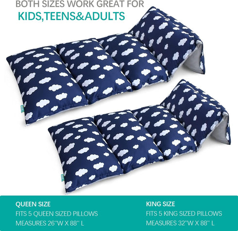 Floor Lounger Cover Non-Slip & Super Soft Pillow Bed Cover, Great for Kids or Adults, Perfect for Slumber Party, Cloud