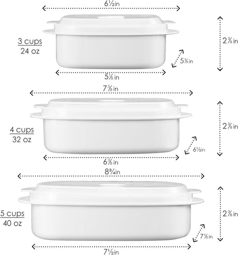 Reston Lloyd Adjustable Microwave Storage Set with Vent on Lids, Multiple Sizes, Purple