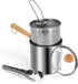 Small Deep Fryer Pot with Basket, Mini Fryer and Soup Pot with Tongs and Lid, 1.3-Quart