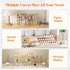 Lifewit 4 Tier Clear Display Risers Stand, Plastic Organizers for Figures, Cupcake, Perfume, 12inch, 2pack
