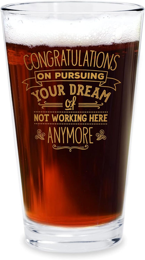 Bad Bananas Farewell Gifts for Coworkers - 16 oz Beer Pint Glass, Going Away Gifts for Friends