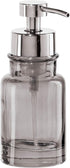 OGGI Glass Foaming Soap Dispenser, 10oz Capacity, Stylish Refillable for Bathroom and Kitchen in Gray/Chrome