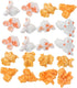 20Pcs Artificial Popcorn Resin Decoration, Popcorn Garland Model Set for DIY Earring Bracelet Necklace Accessory