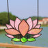 Lotus Flower Decor Stained Glass Window Hangings, Sun Catcher Gift for Mom, Kitchen Livingroom Decoration, Birthday