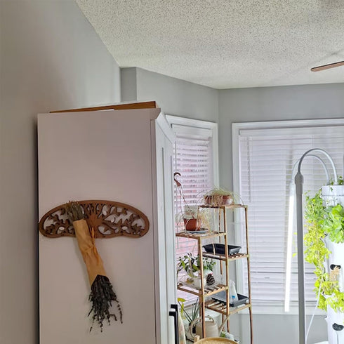 11 Rustic Herb Drying Rack Hanging - Artistic Life Tree Design for Kitchen Witches & Gardeners - Holds Bouquets