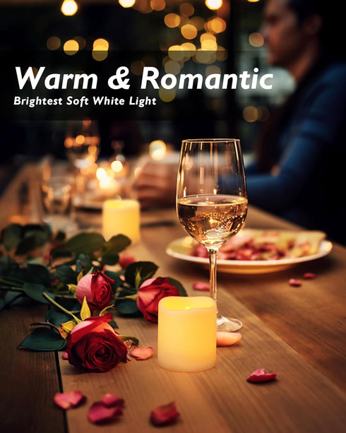 24Pack Candles,200+Hour Homemory Flickering Flameless Votive Electric Fake Candles,Battery Operated LED Tealight