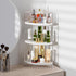 3-Tier Countertop Corner Spice Rack Kitchen Bathroom Organizer Vanity Tray Cosmetic Makeup Storage Standing Shelf