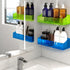 Acrylic Shower Shelves 3 Pack, Adhesive Organizer for Bathroom Storage, No Drilling, Colorful Shower Caddy