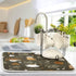 Coffee Beans Dish Drying Mat for Kitchen Counter 16 x 18 Inch Absorbent Microfiber Dry Dishes Mats Drainer Mat Dish Drying Pad for Countertops