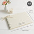 ANGEL & DOVE Funeral Guest Book & 2 Signs Set - Ivory, 12 x 8 for Memorial or Celebration of Life