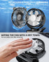 Portable Clip on Fan, Small Desk Fan Battery Operated, 360° Rotation, Cute Design, 3 Speed Mini Table Fan USB