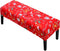 YISUN Christmas Dining Bench Covers, Stretch Printed Christmas Bench Covers, Anti-Dust Removable