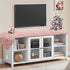 72 inch Blush Pink Table Runner Triangular End, Spring Mother's Day Fluffy Faux Fur Dresser Runners for Bedroom, Coffee
