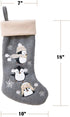 BambooMN 1 Piece Set 18" Classic Personalized Embroidered Sequined Animal Christmas for Kids, Parents, Family, and