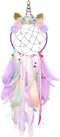 QtGirl Dream Catchers for Kids - Unicorn Wall Decor for Girls Bedroom Flower Feather Hanging Decoration