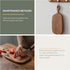 Hole(15.2x7.3 Inches) Muso Wood Small Cutting Board with Handle, Walnut Wooden Chopping Boards for Bread, Vegetables