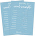 Blue Theme Bridal Shower Games for 25 Guests - Bridal Word Scramble with Answer Card for Reception Supplies