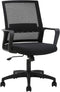 FDW Ergonomic Office Chair, Mid-Back Mesh Computer Chair with Lumbar Support, Adjustable Rolling Swivel