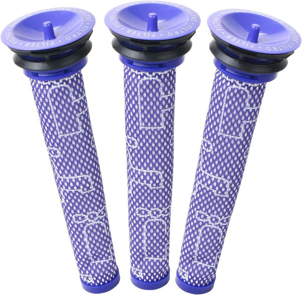 3 Pack Washable Pre Filter Replacements for DC58 DC59 V6 V7 V8 Cordless Vacuum Cleaners, Replace Part 965661-01