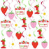 Strawberry 1st Birthday Party Hanging Swirls Decor, Streamers for Berry Sweet Themed First Birthday Supplies