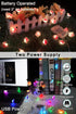 2 Pack 13ft Battery Operated String Lights Indoor, Cherry Blossom Bedroom Lights, Color Changing Flower Lights