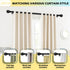 Matte Black Curtain Rods Set, 5/8 inch Splicing Drapery Rods, Size: 18 to 60 Inches (1.5-5 Feet)