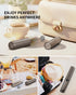 CIRCLE JOY Portable Rechargeable Milk Frother Hanheld, Dual Spring Whisk Electric Coffee Frother Wand Drink Mixer