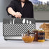Yarwo 4 Slice Toaster Cover, Gray with Grid, Fits Most Long Slot Toasters, Pockets and Top Handle