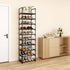 COAPUKT 10 20-25 Closet Tier Tall Shoe Rack Organizer Pairs Shoe Tower Shelf,Metal Shoe Storage,Lager Shoe Storage
