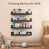 17 Inch 4 Pack, Nursery Book Shelves, Metal Floating Shelves for Wall Scalloped Shelves, Wall Mounted Book Shelf