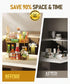 2-Tier Counter Countertop EUHOME Corner Bathroom Organizer Makeup Cosmetic Storage, Tool-Free Installation Acrylic