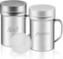 Large Stainless Steel Salt and Pepper Shakers Set, 14 OZ Spice Shaker with Lid and Handle, 127 Holes, 2 Pieces