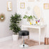 360 SUPER DEAL Vanity Stools for Makeup, Vanity Ottoman Chair with Adjustable Height and Swivel for Makeup Room Bedroom