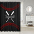 72Wx84L inch Castle Fairy Sports Baseball Bath Curtain,Vintage Sports Theme Shower Curtain,Retro Red Black Microfiber