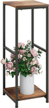 NOAMOO 32 inch Tall Metal Wood Plant Stand, Tier Potted Plant Shelf for