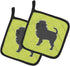 Caroline's Treasures BB3848PTHD Affenpinscher Checkerboard Green Pot Holders, Kitchen Heat Resistant, 7 1/2 x 7 1/2