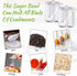6 (8 oz,Clear) Tioncy Pcs Ice Cream Bar Supplies Sugar Bowls with Lid and Spoon Acrylic Candy Dispenser Party Bar Hot
